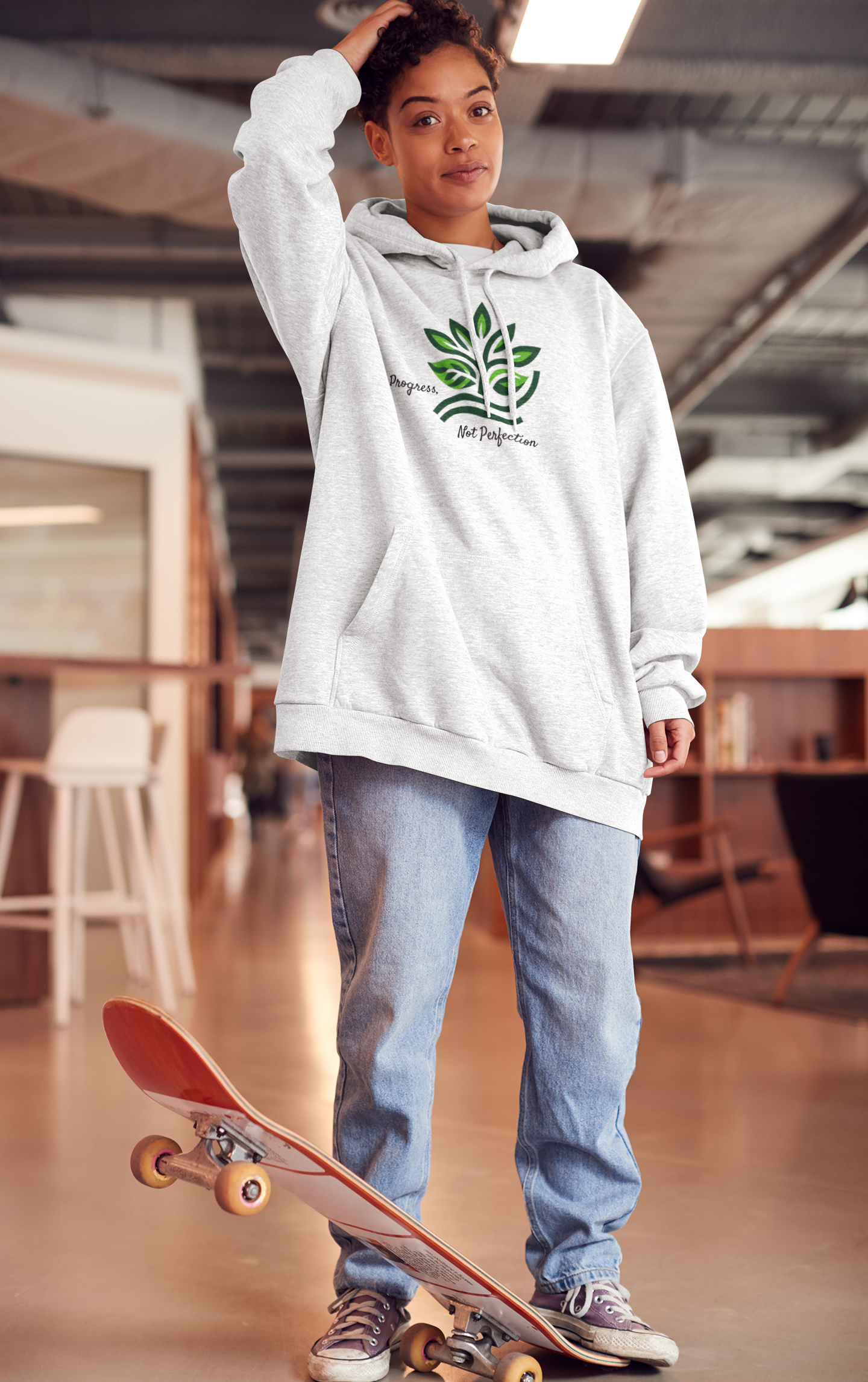 Progress, Not Perfection Oversized Hoodie