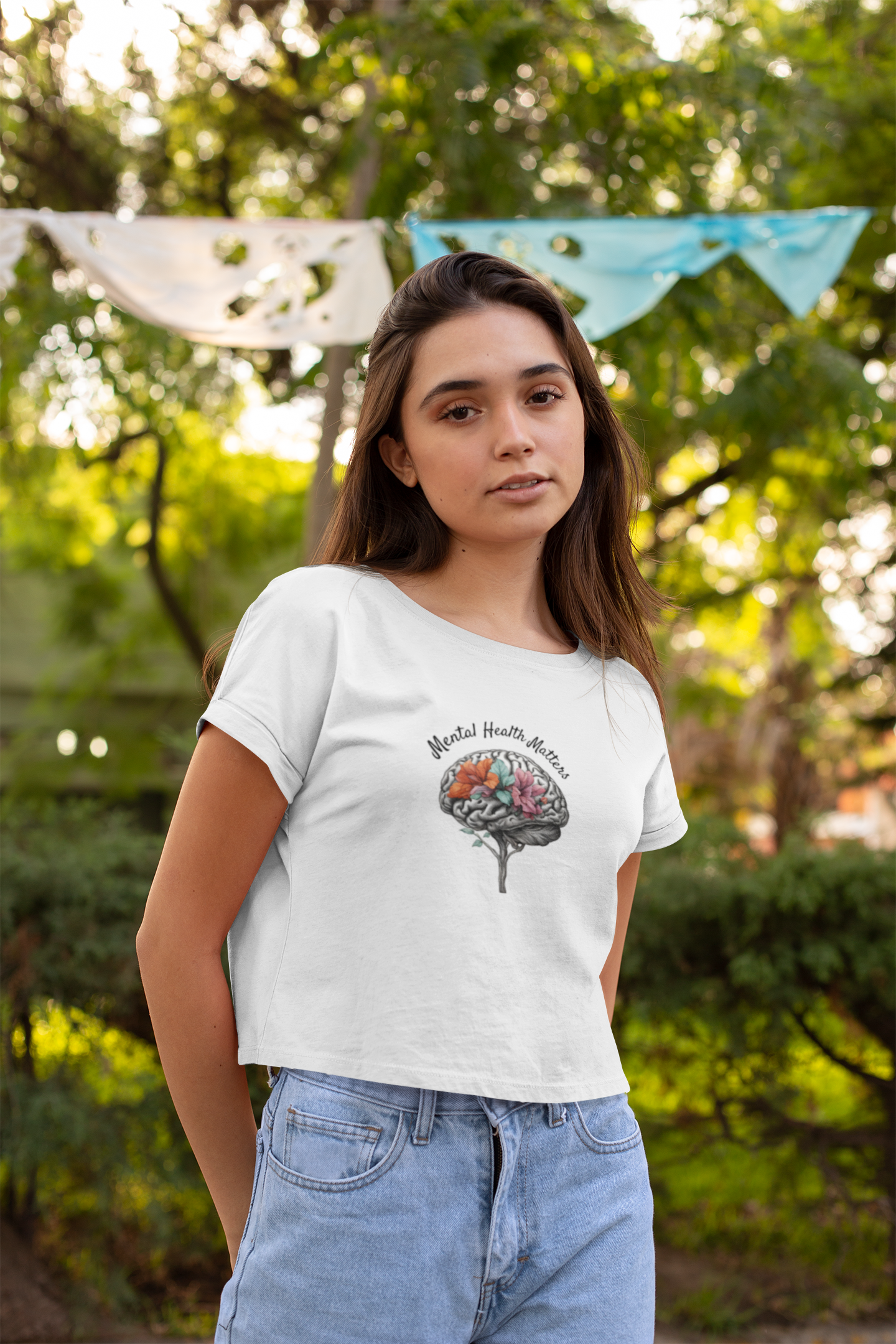 Mental Health Matters Ladies Cropped Tee