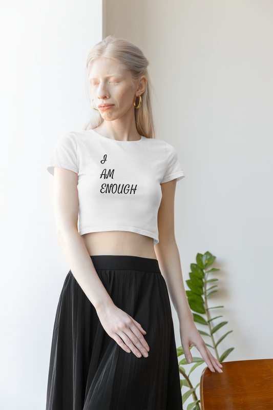 I am enough Ladies Cropped Tee